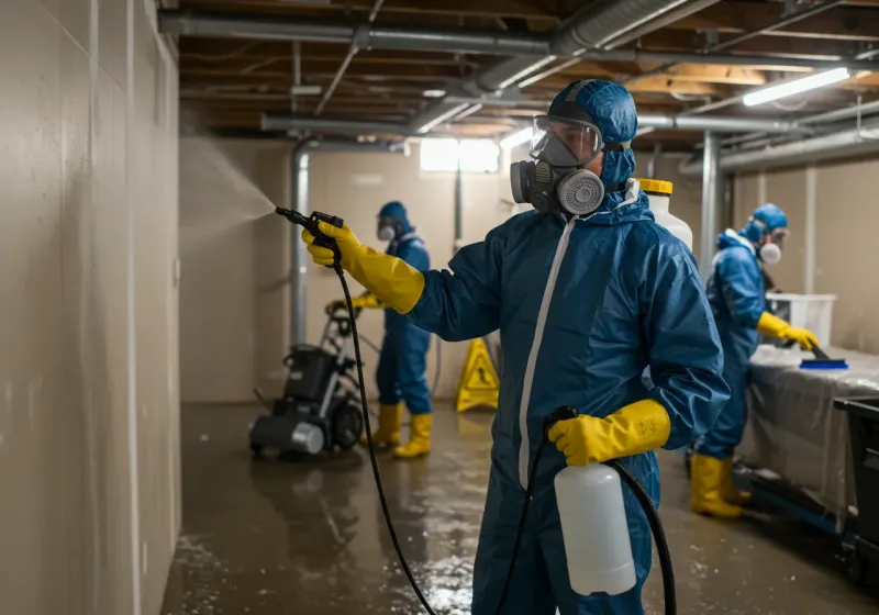 Basement Sanitization and Antimicrobial Treatment process in Leicester, VT