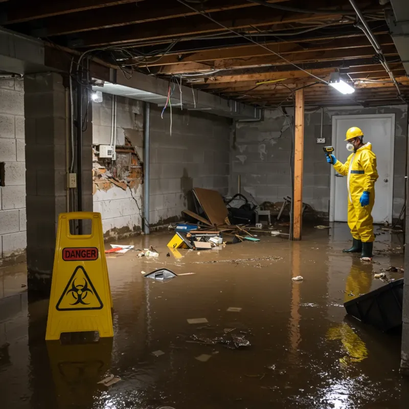 Flooded Basement Electrical Hazard in Leicester, VT Property