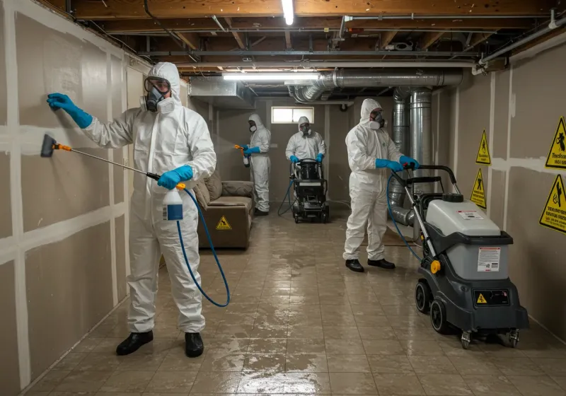 Basement Moisture Removal and Structural Drying process in Leicester, VT